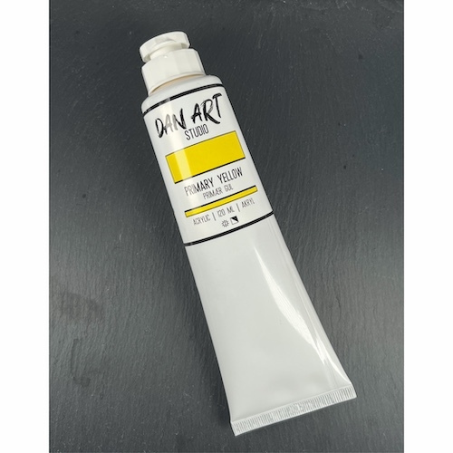 Dan Art Akryl maling Primær gul 120ml